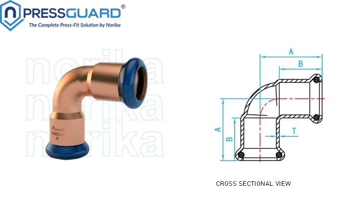 Copper Press Fit 90 Deg Elbow